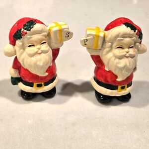 Vintage Mid-Century Salt & Pepper Santa Claus